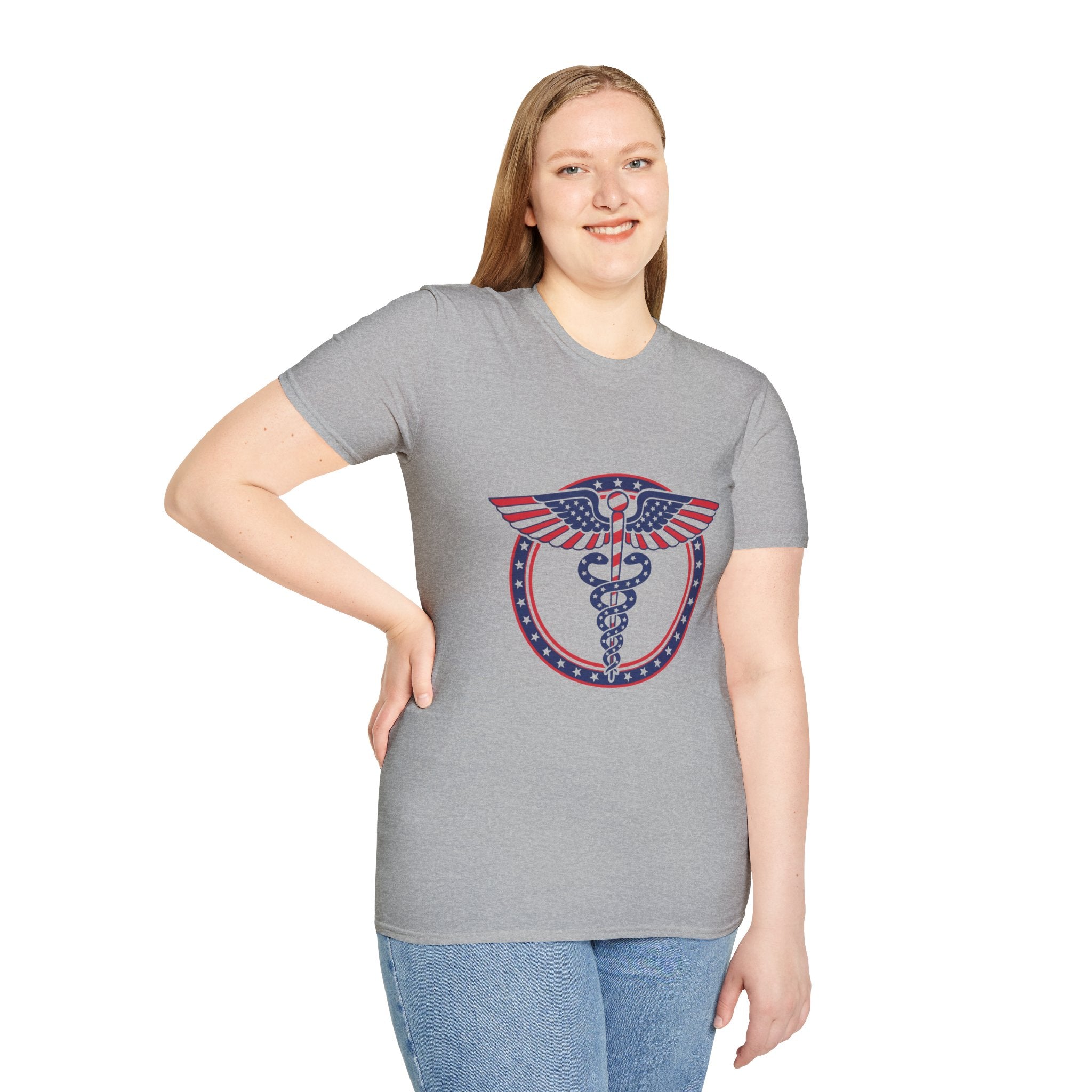Patriotic Caduceus Medical Emblem T-Shirt