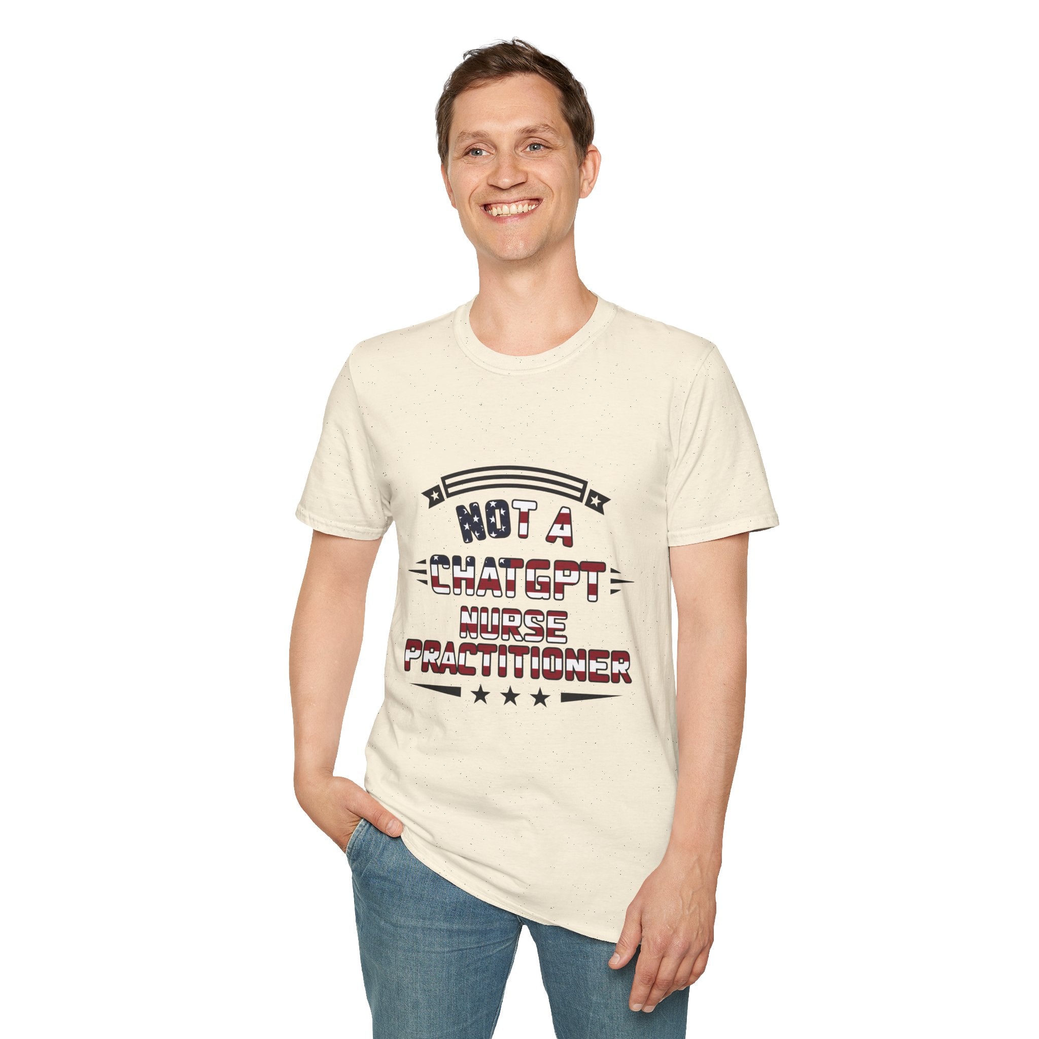Not a ChatGPT Nurse Practitioner Patriotic T-Shirt