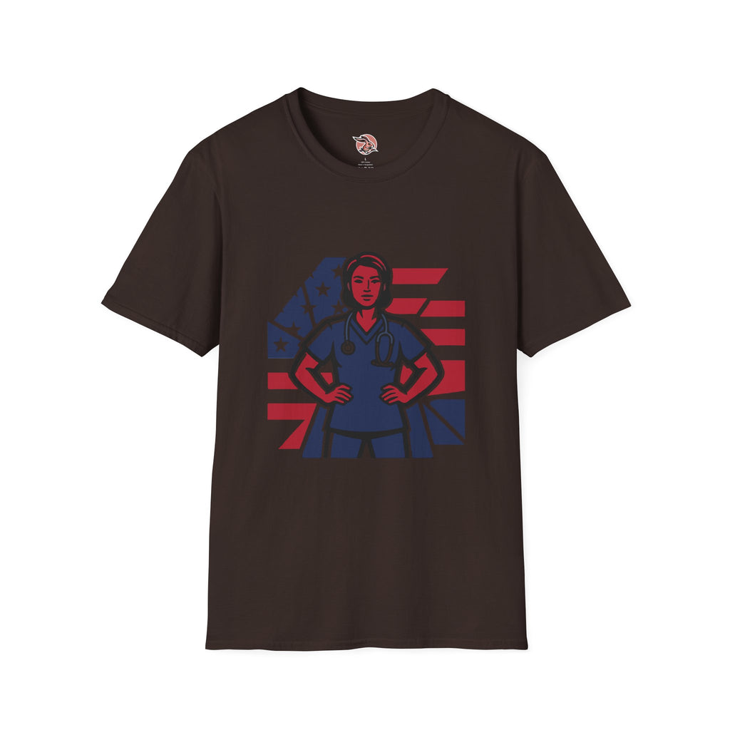 Patriotic American Nurse Hero T-Shirt