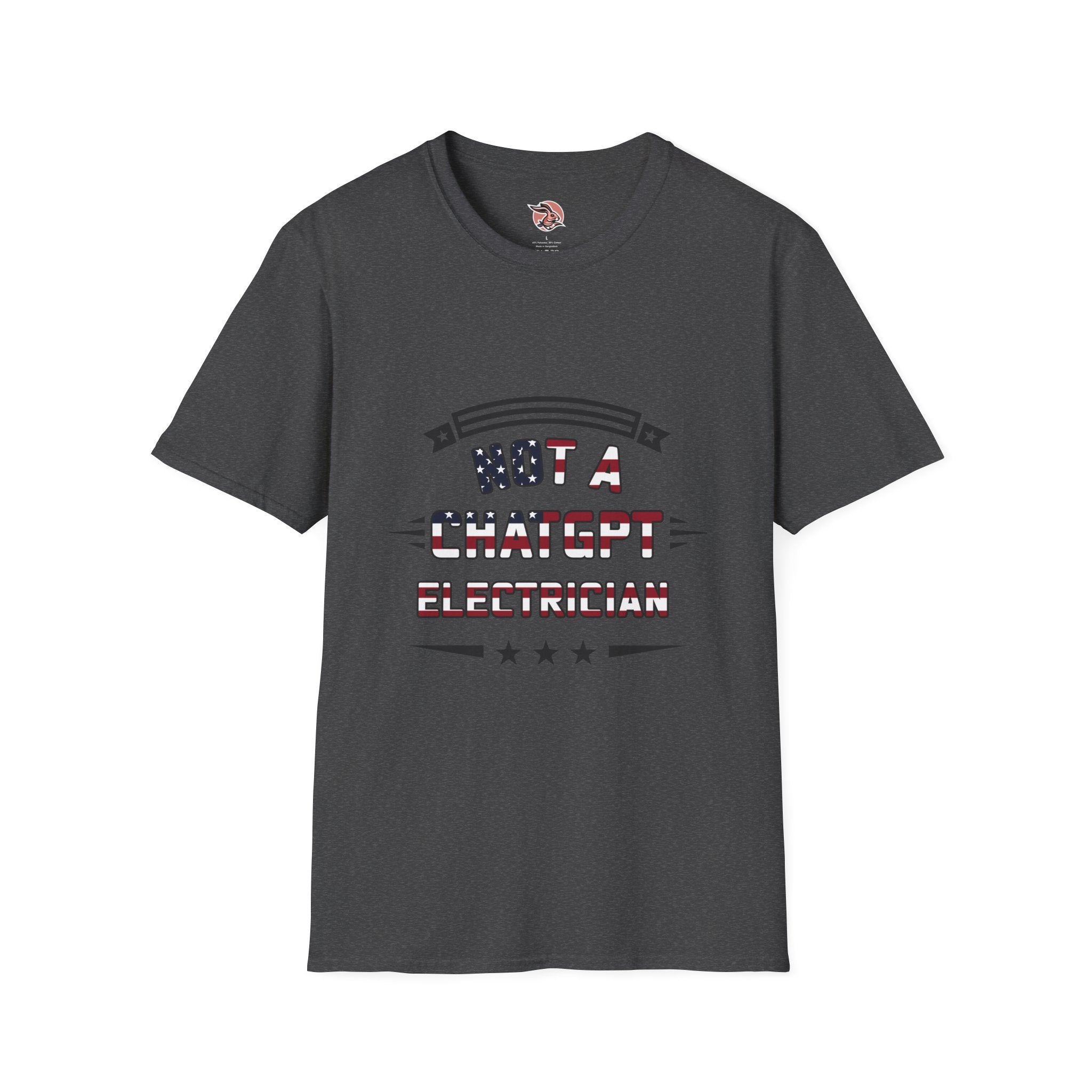 Not a ChatGPT Electrician Patriotic T-Shirt