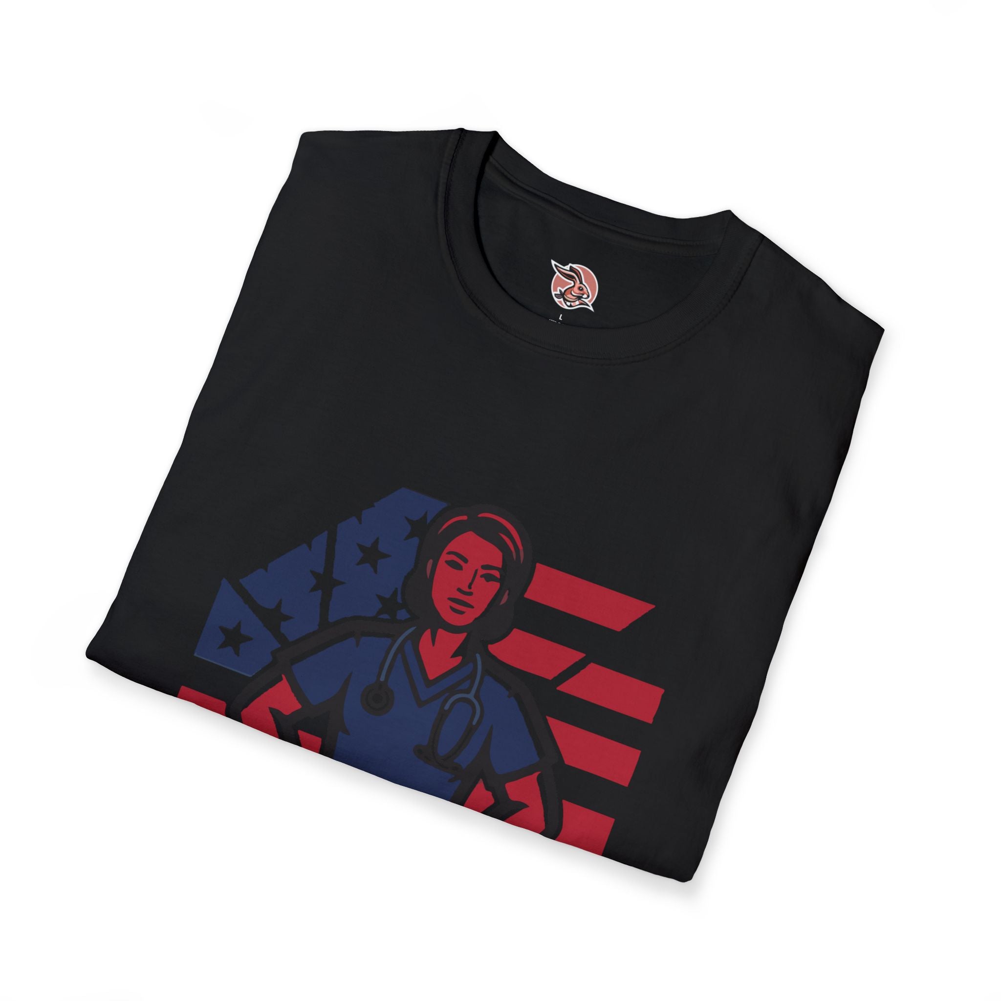 Patriotic American Nurse Hero T-Shirt