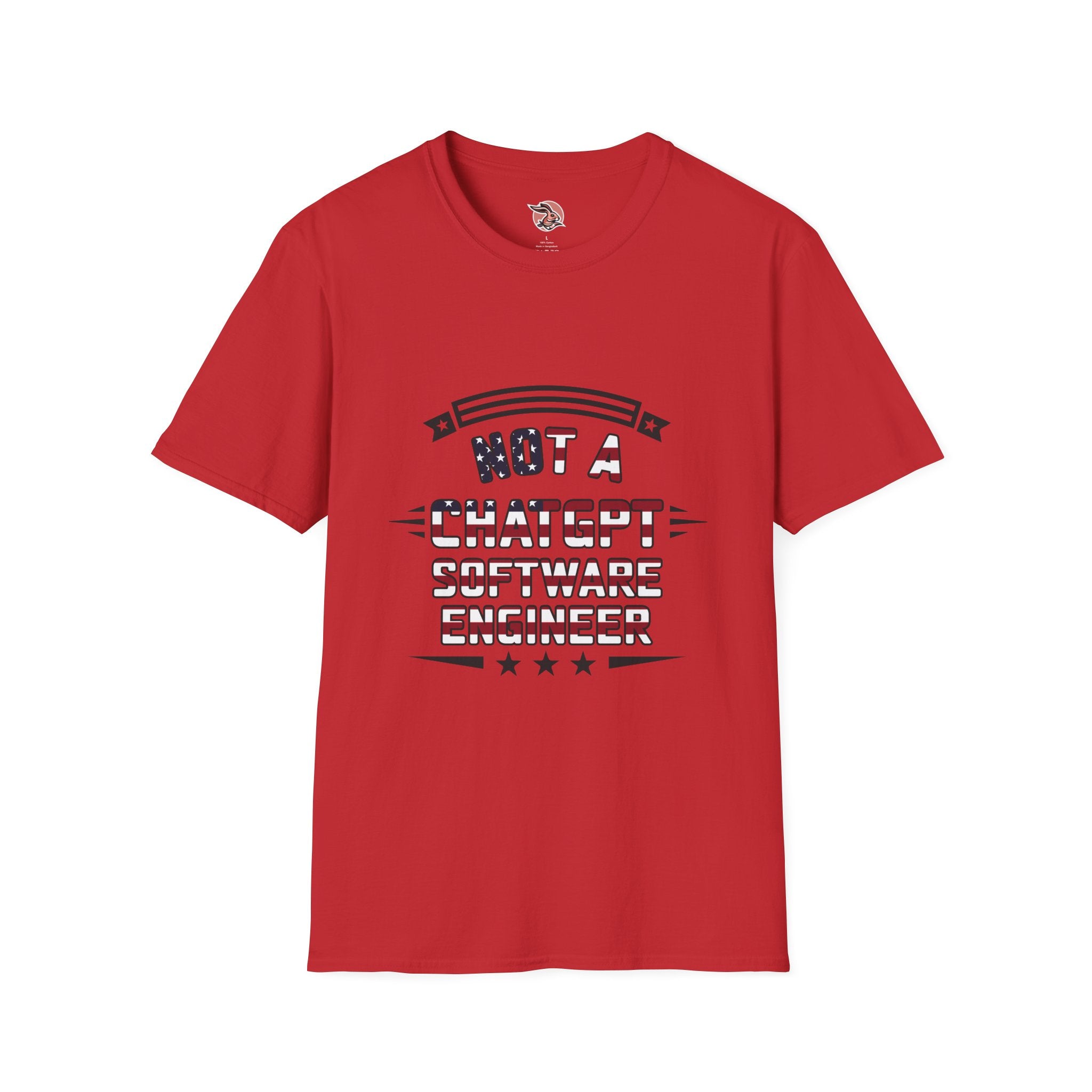 Not a ChatGPT Software Engineer Patriotic T-Shirt