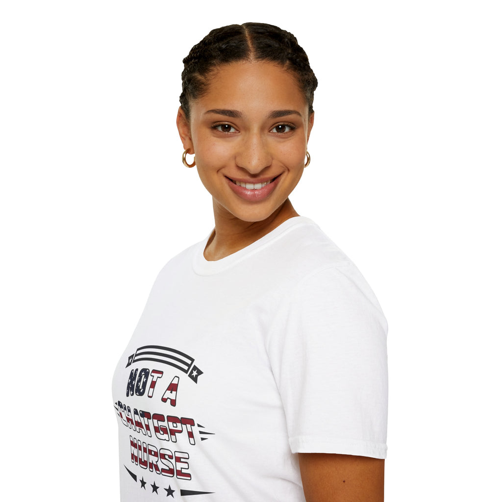 Not a ChatGPT Nurse Patriotic T-Shirt