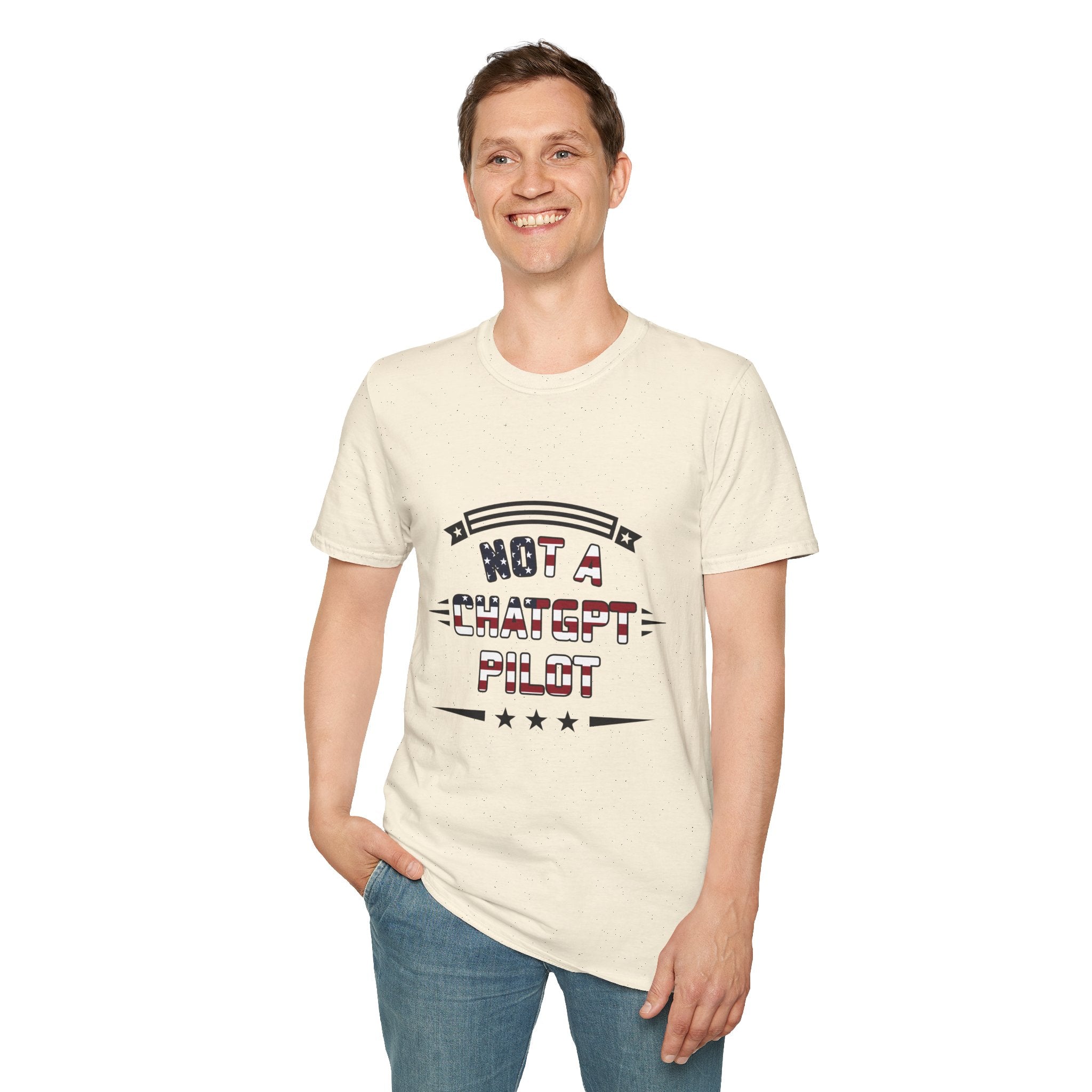 Not a ChatGPT Pilot Patriotic T-Shirt