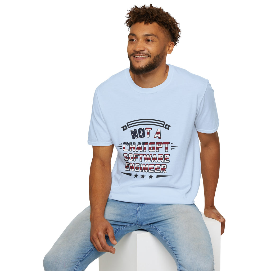 Not a ChatGPT Software Engineer Patriotic T-Shirt