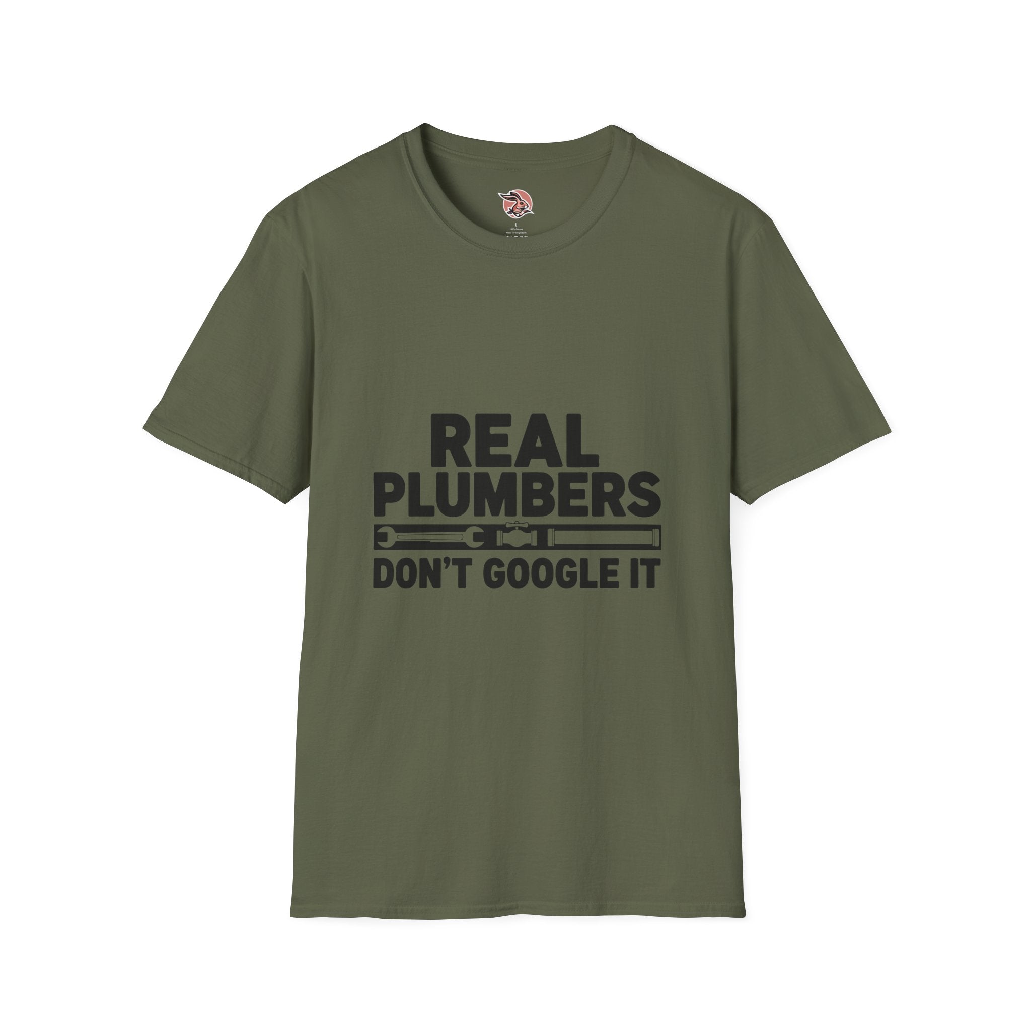 Real Plumbers Don’t Google It | Professional Tradesman T-Shirt