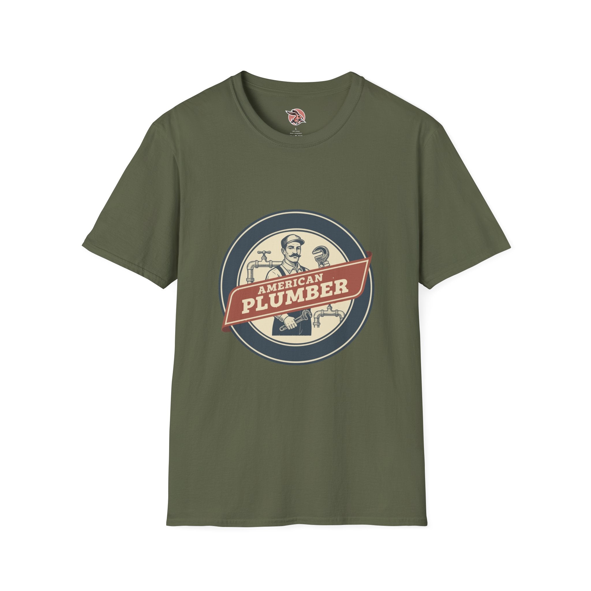 American Plumber | Vintage Tradesman Emblem T-Shirt