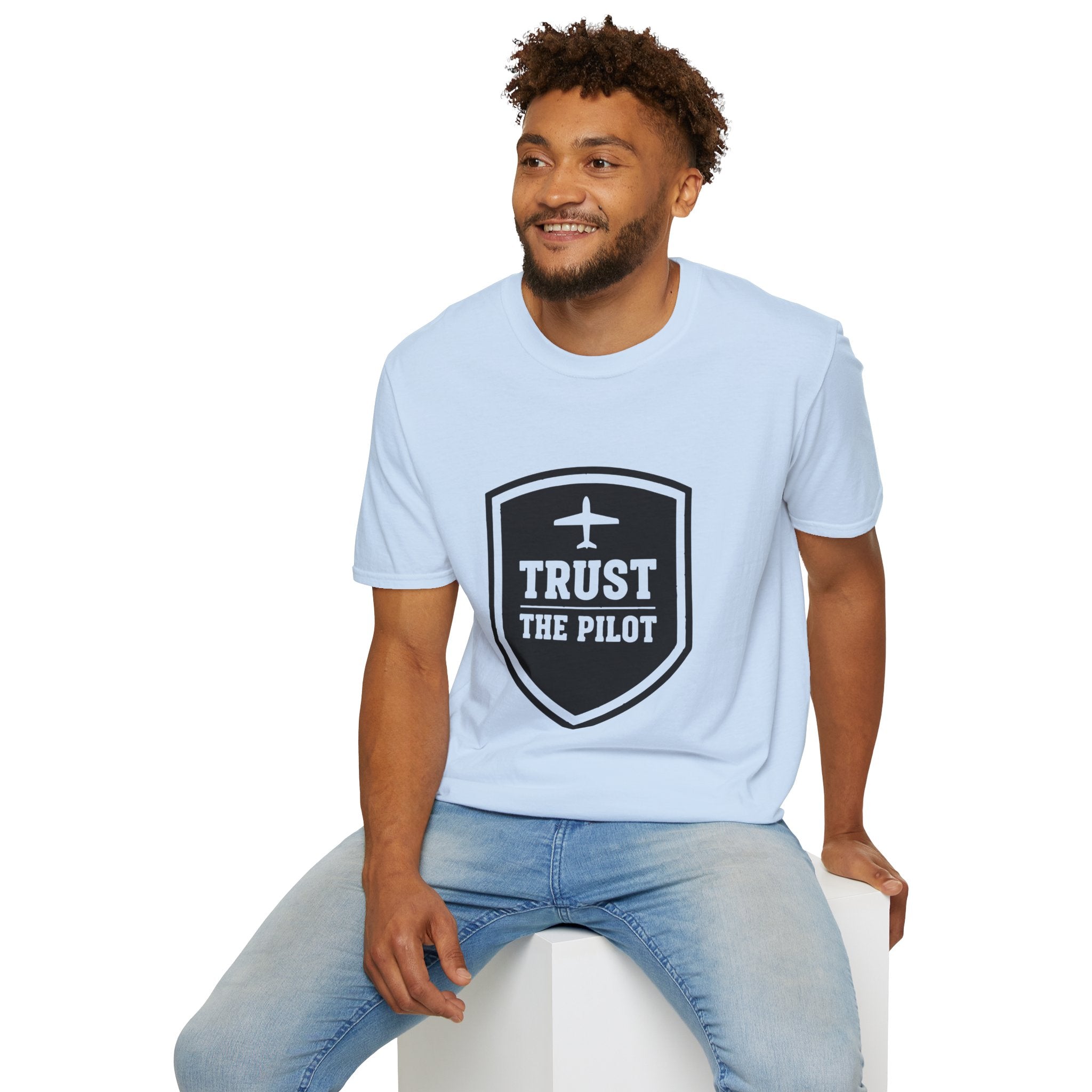 Trust The Pilot | Premium Aviation Shield T-Shirt