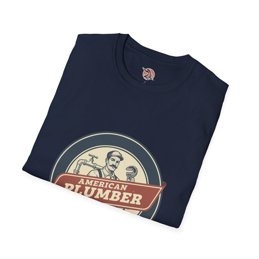 American Plumber | Vintage Tradesman Emblem T-Shirt