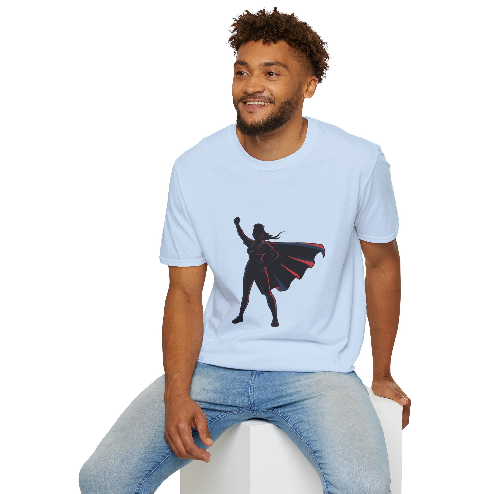 Superhero Nurse Hero Silhouette T-Shirt