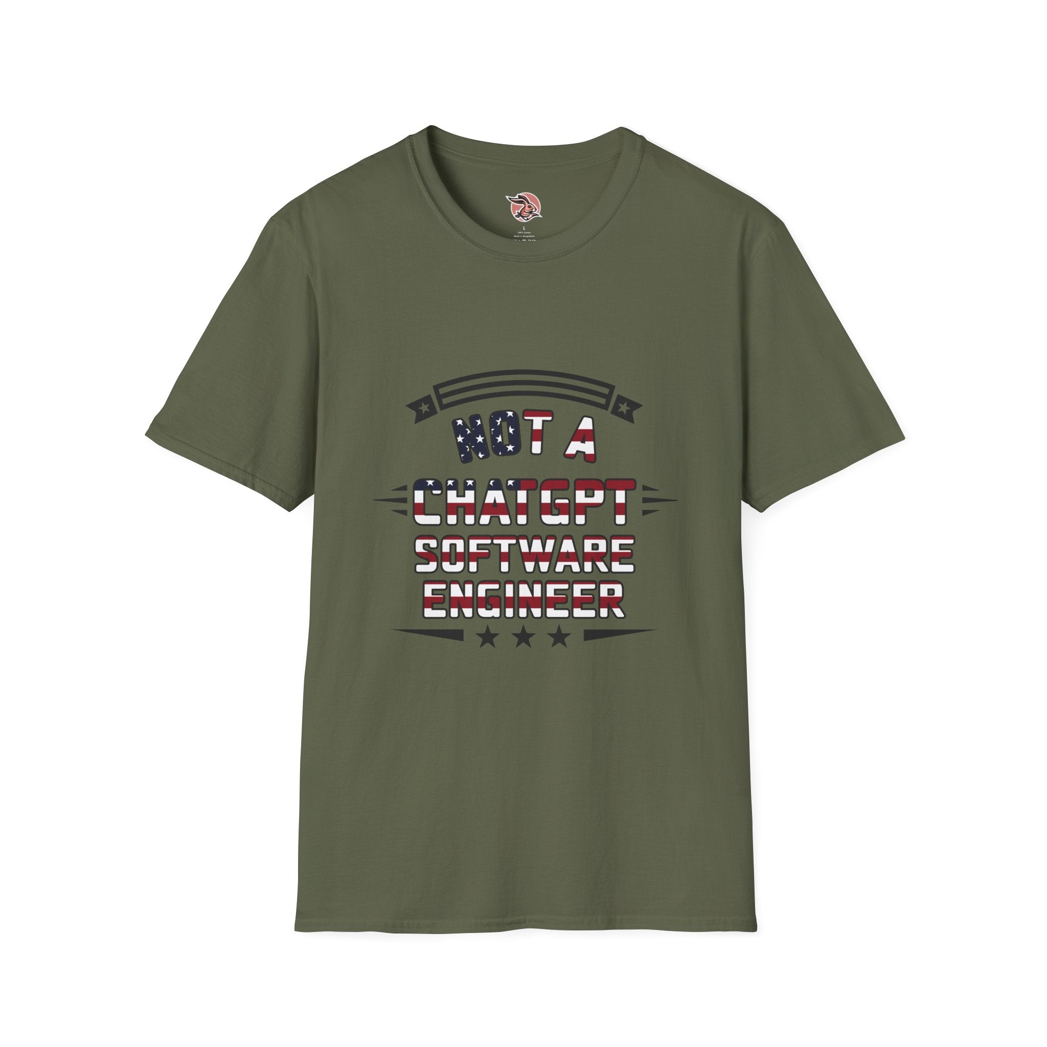 Not a ChatGPT Software Engineer Patriotic T-Shirt