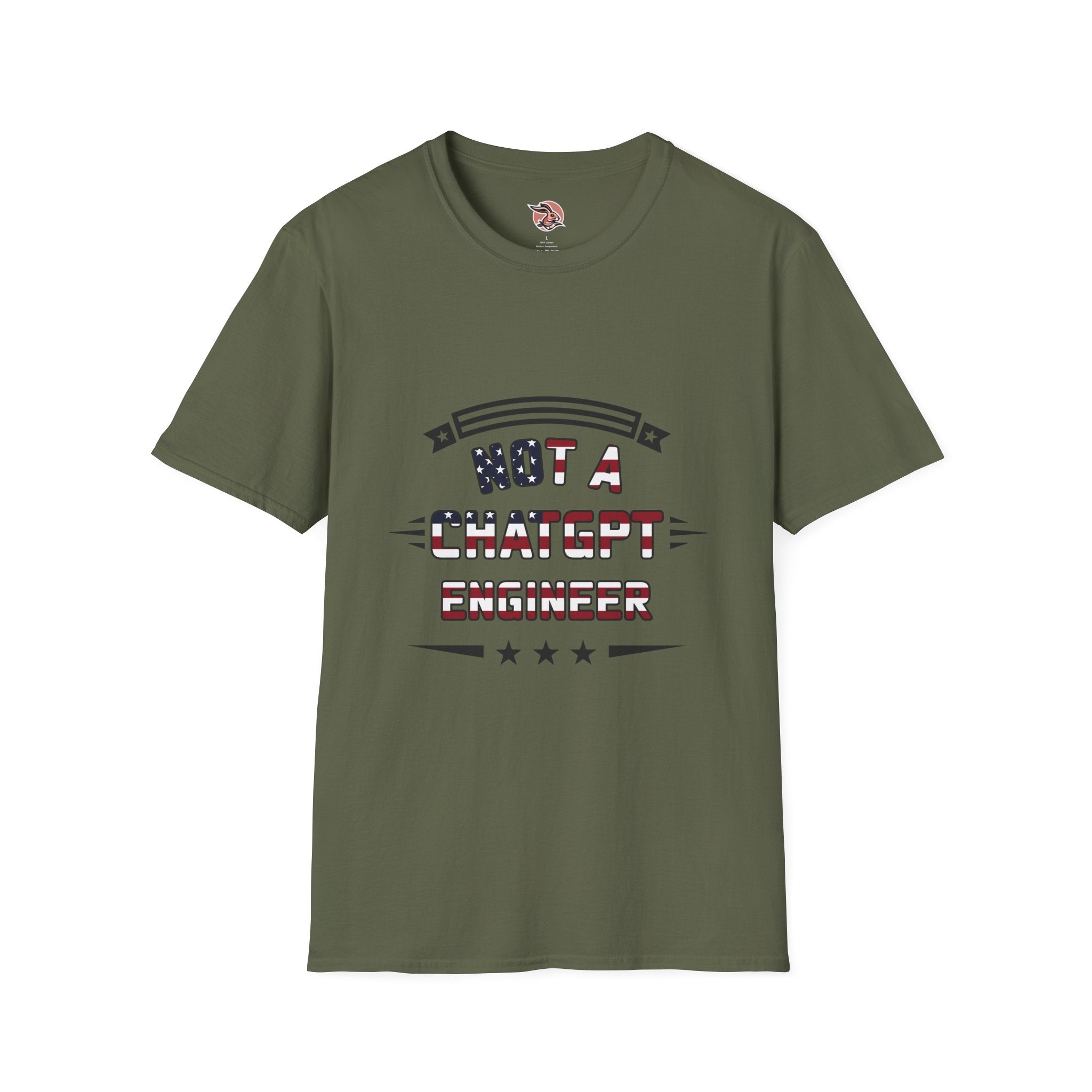 Not a ChatGPT Engineer Patriotic T-Shirt