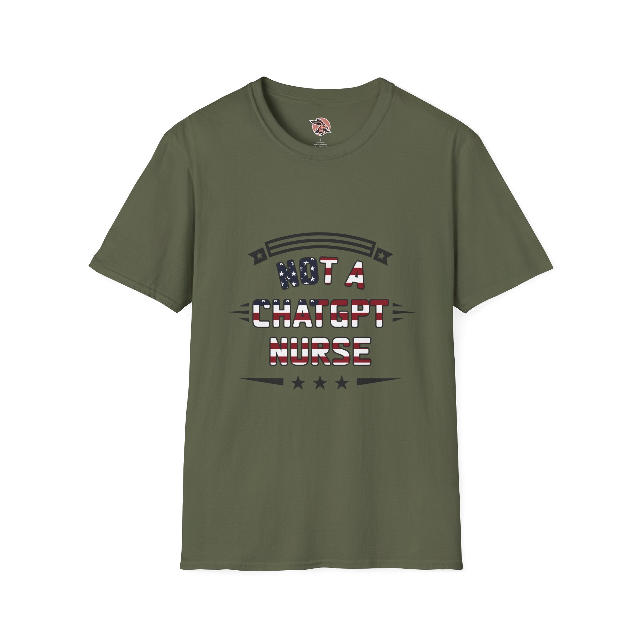 Not a ChatGPT Nurse Patriotic T-Shirt