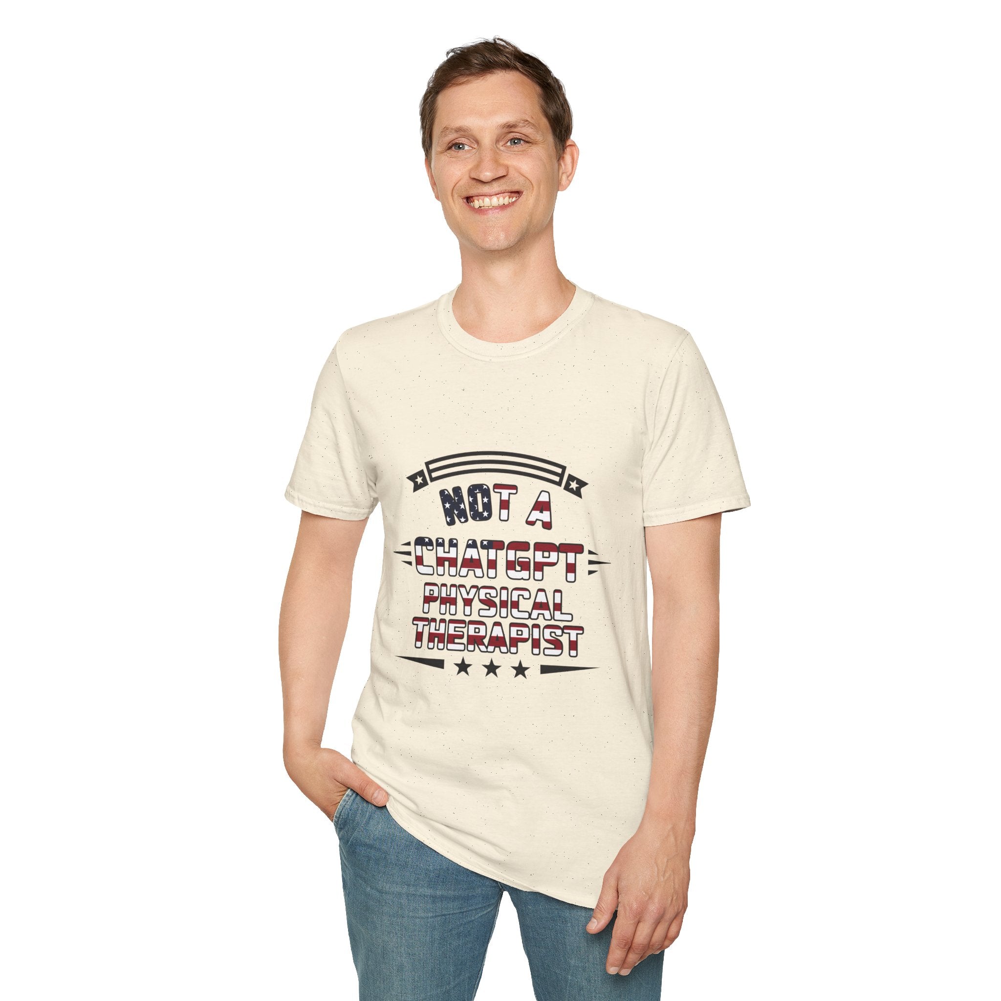 Not a ChatGPT Physical Therapist Patriotic T-Shirt