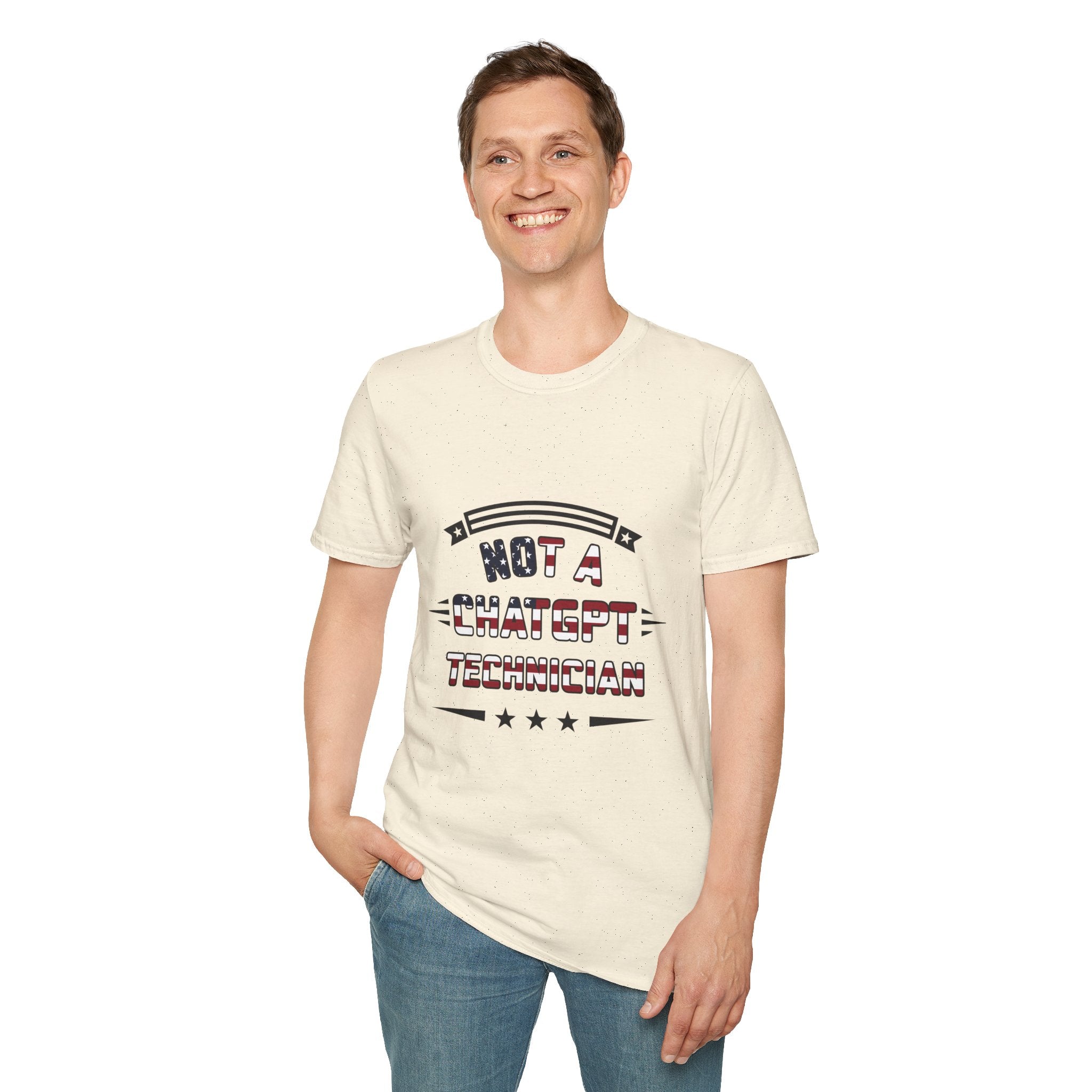 Not a ChatGPT Technician Patriotic T-Shirt